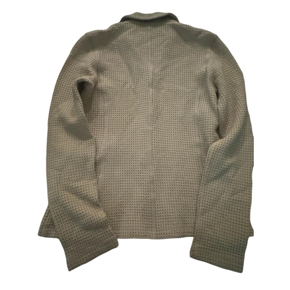 Eileen Fisher XS Beige Cream Italian Cotton Waffle Organic Coastal Shirt USA - Picture 9 of 15